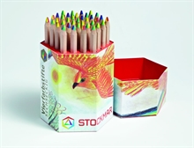 Stockmar 4-farvet blyant, borddisplay m/ 37 stk.